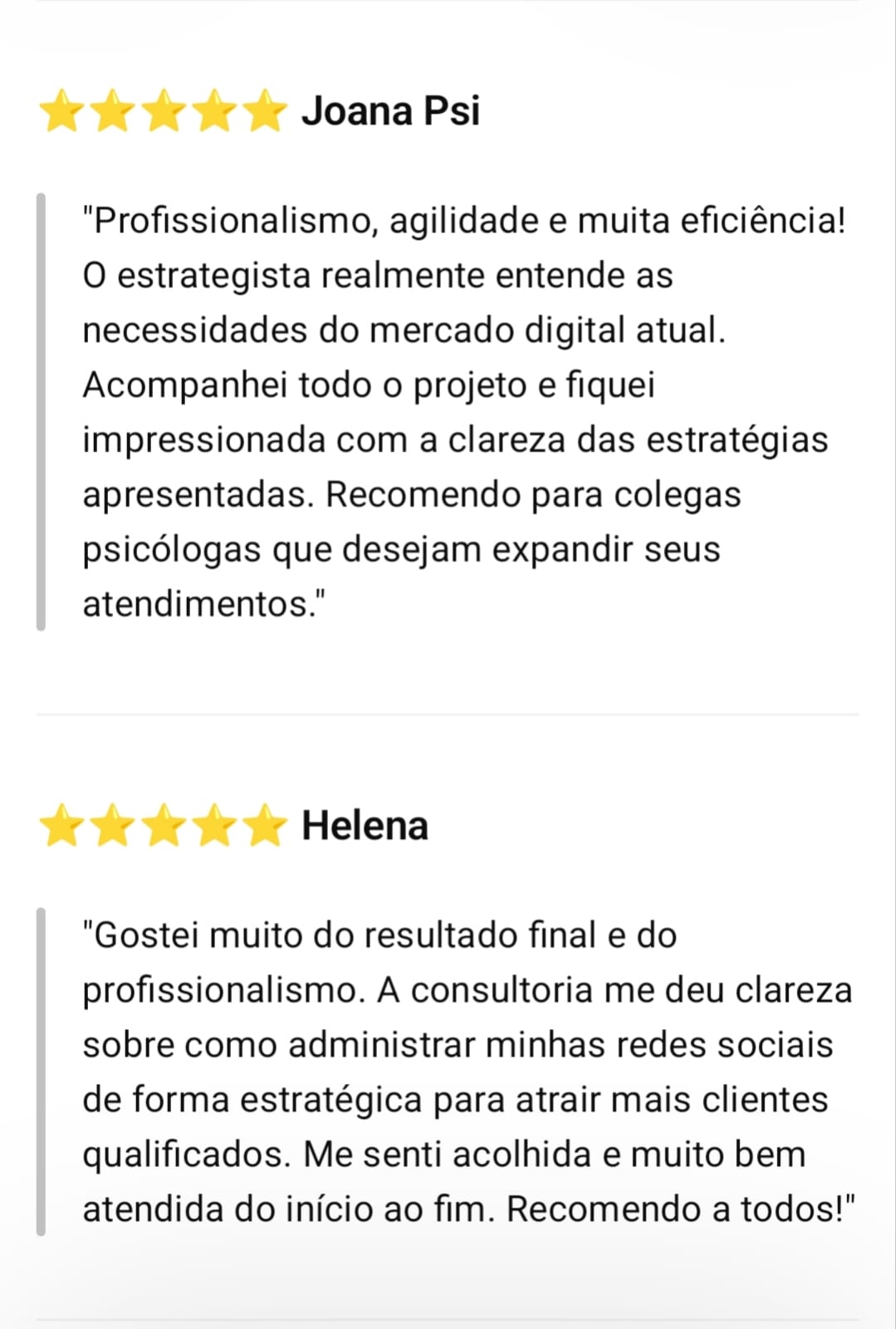 Depoimento real de cliente 5